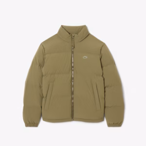 Lacoste BH5154 Waterproof Puffer Jacket - Khaki Green