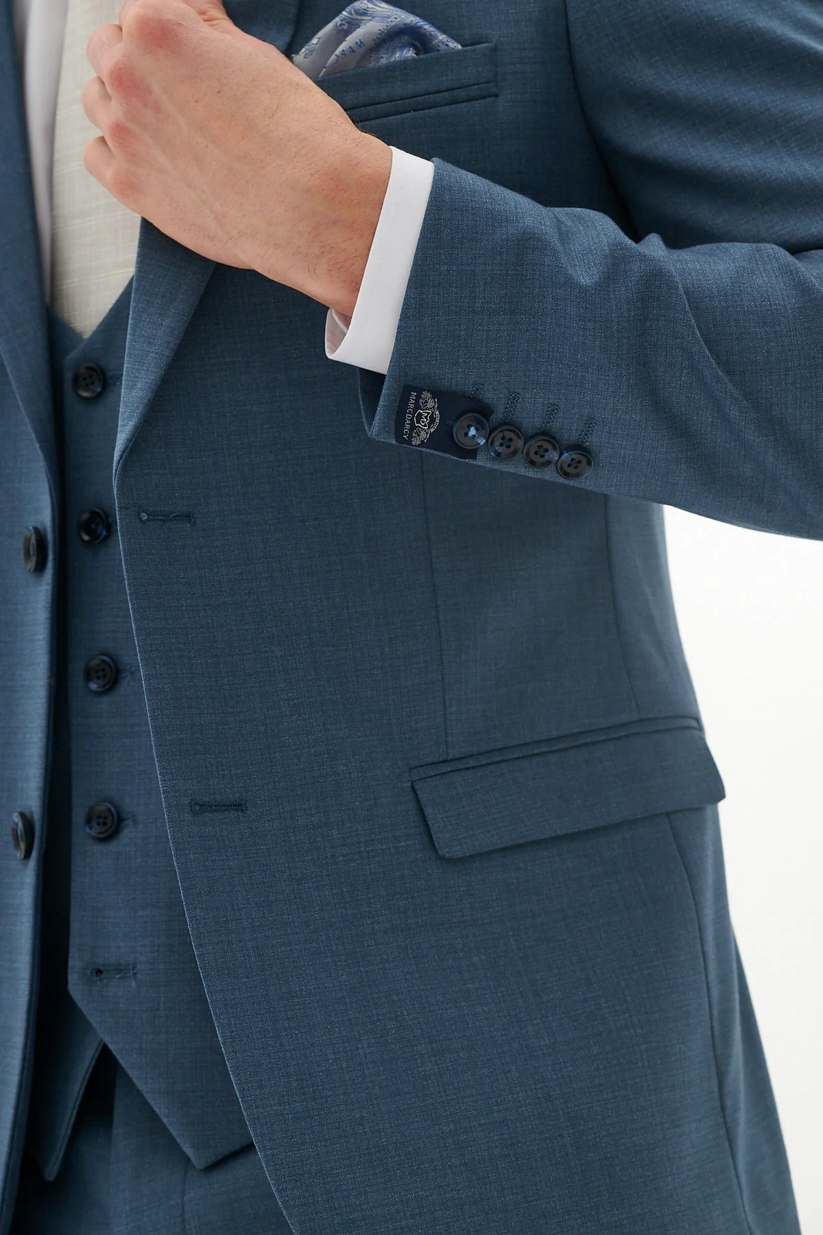 Marc Darcy Finley 3 Piece Suit - Teal - Image 2