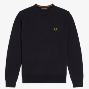 Fred Perry K9601 Classic Crew Neck Jumper - Navy