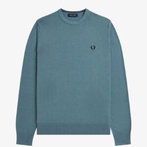 Fred Perry K9601 Classic Crew Neck Jumper - Stockport Blue