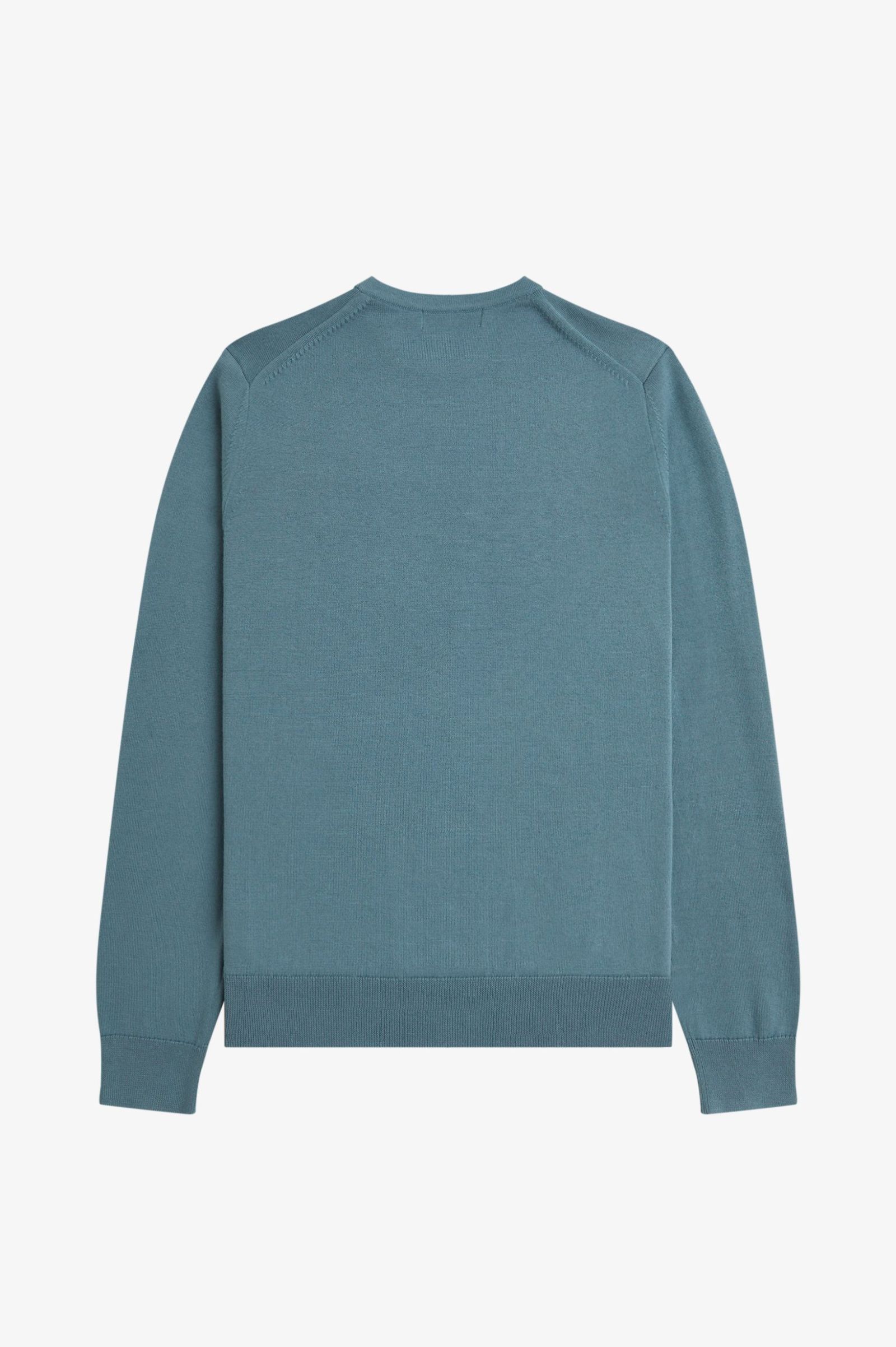 Fred Perry K9601 Classic Crew Neck Jumper - Stockport Blue - Image 2