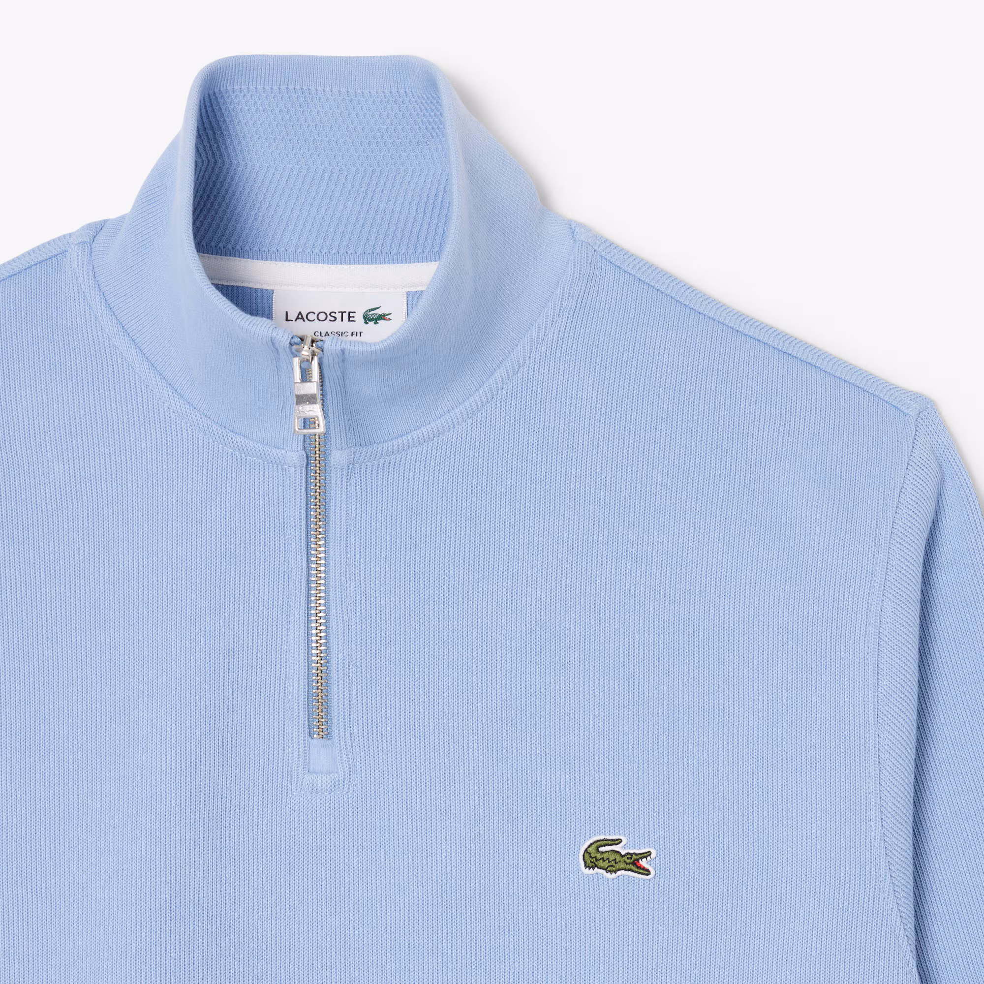 Lacoste SH1927 Half Zip Jumper - Light Blue - Image 3