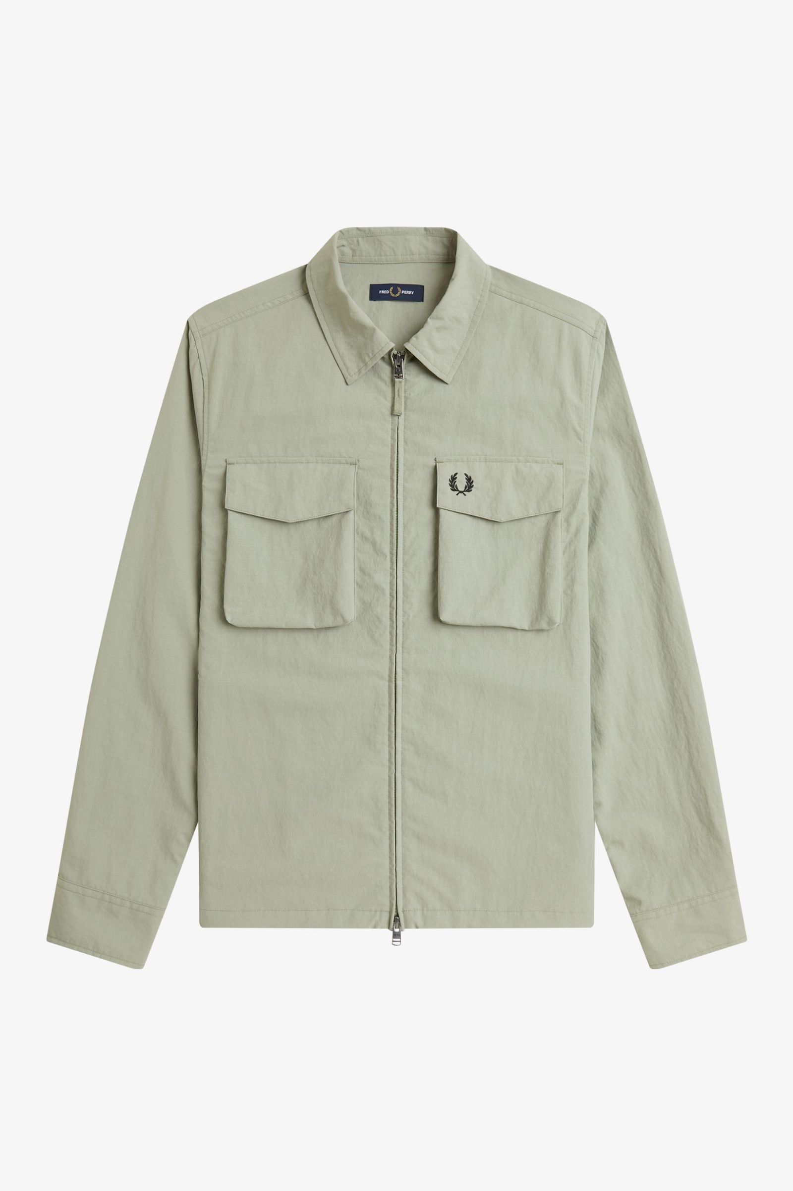 Fred Perry M2402 Ripstop Pocket Overshirt - Seagrass