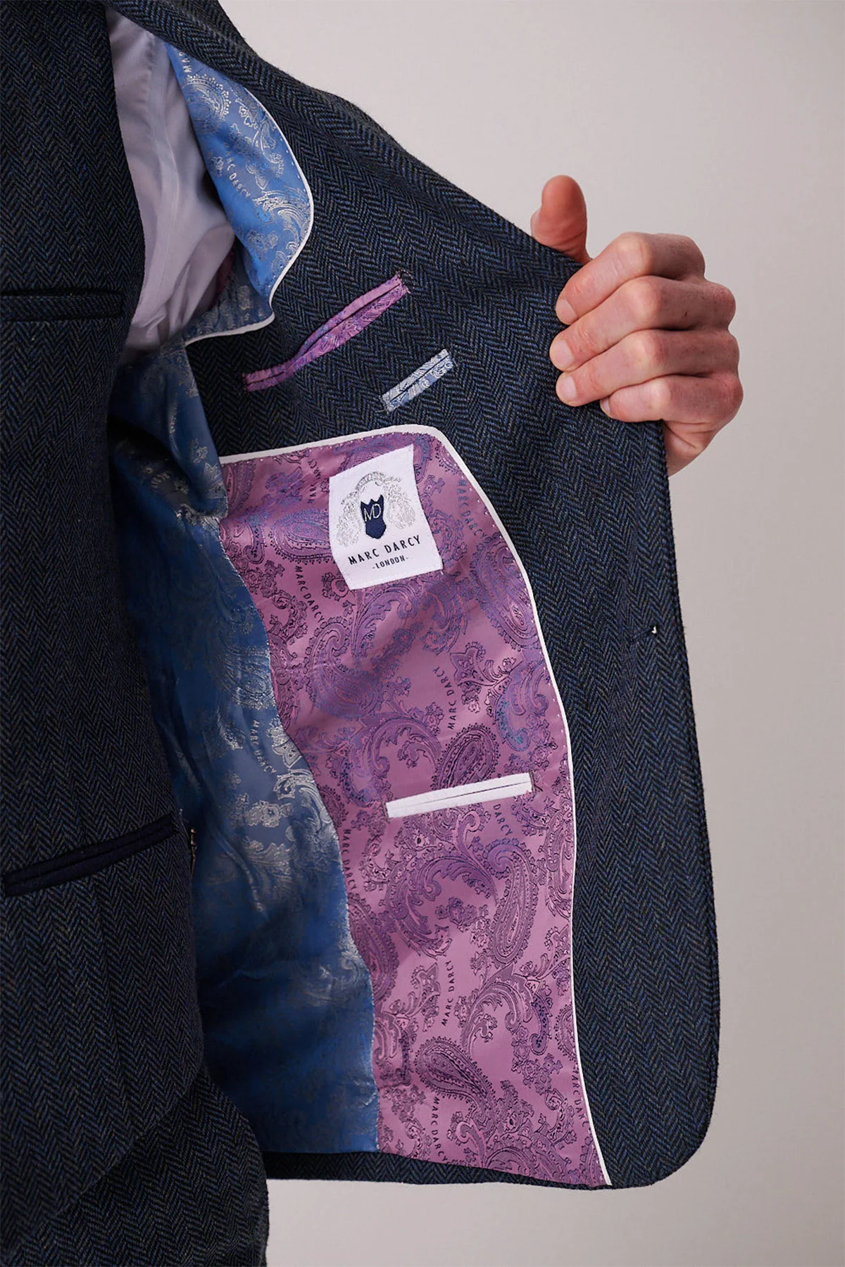 Marc Darcy Dean 3 Piece Suit - Blue - Image 5