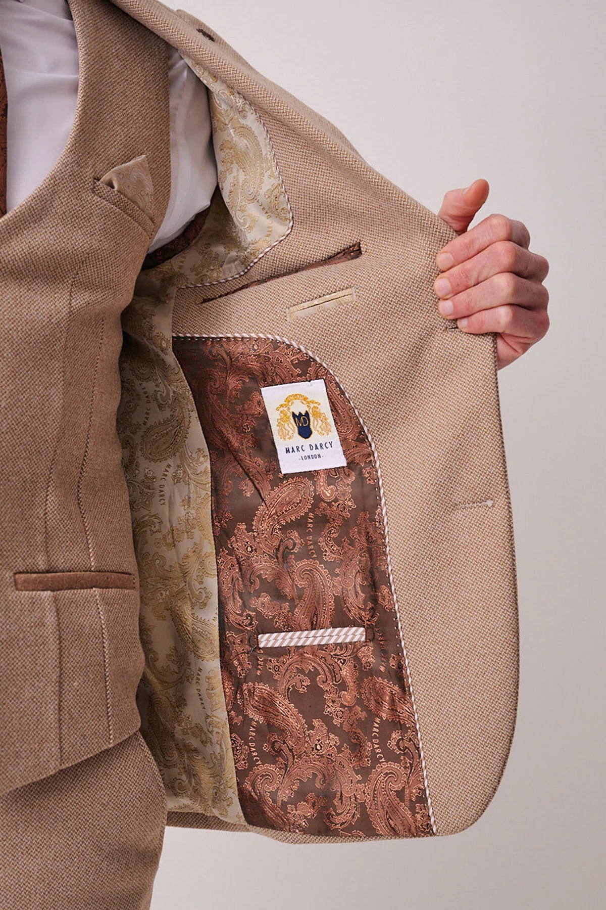 Marc Darcy Hayden 3 Piece Suit - Oak - Image 5