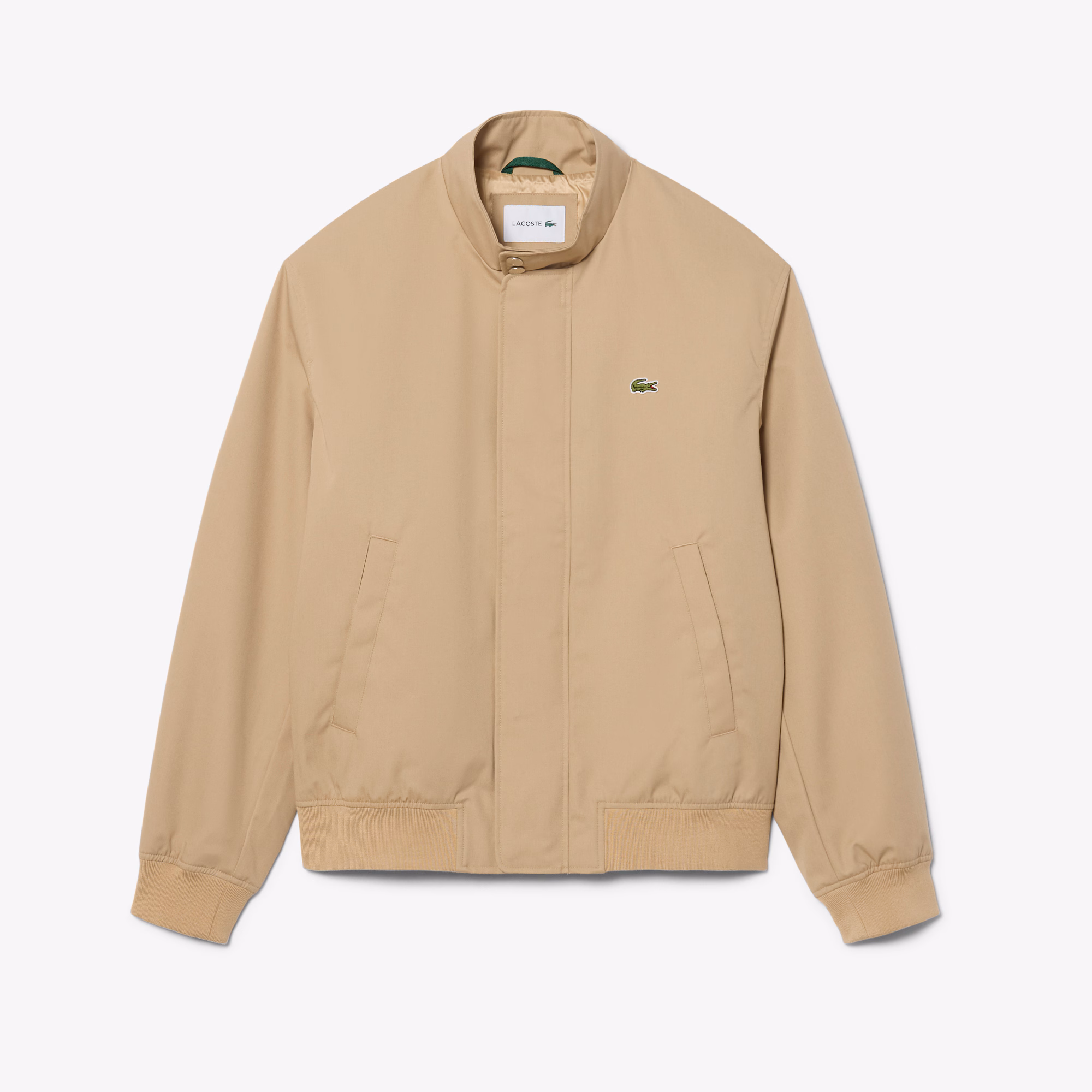 Lacoste BH1349 Twill Harrington Jacket - Beige
