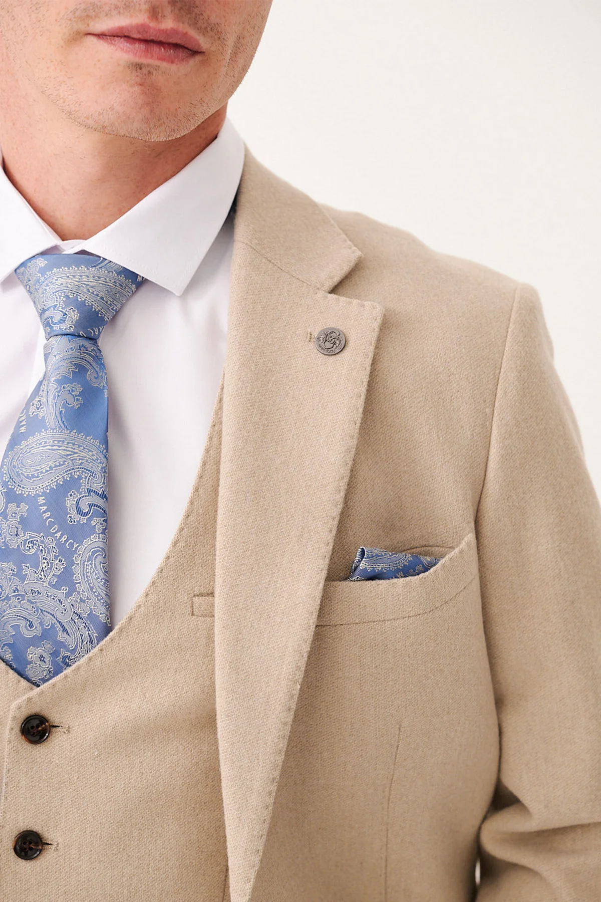 Marc Darcy Archie Blazer - Stone - Image 2