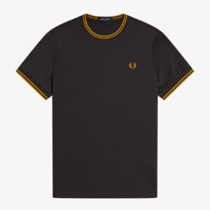 Fred Perry M1588 Twin Tipped Tee - Anchor Grey/Gold