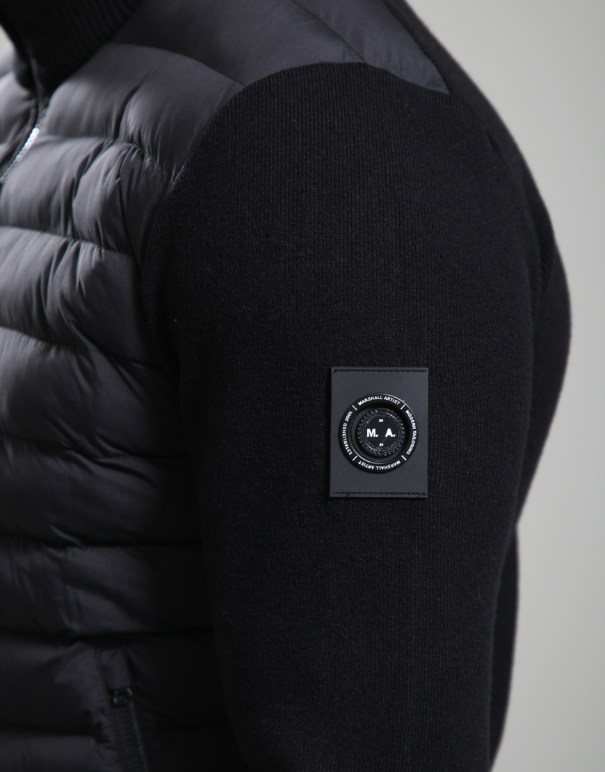 Marshall Artist Aldgate Hybrid Knit Jacket - Black - Image 3