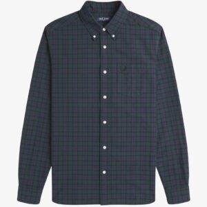 Fred Perry M3469 Blackwatch Tartan Shirt - Black/Green