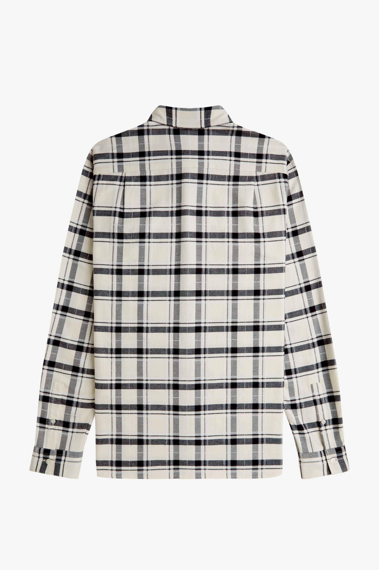 Fred Perry M3724 Brushed Tartan Shirt - Ecru - Image 2
